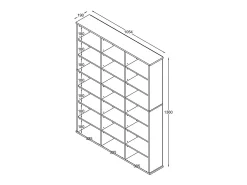 VCM Madeira CD DVD Prateleira Estante Media Shelf Room Divider Decoração Prateleira Megosa M (Branco)
