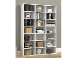 VCM Madeira CD DVD Prateleira Estante Media Shelf Room Divider Decoração Prateleira Megosa M (Branco)