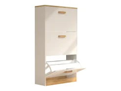 VCM Madeira Prateleira Kipper Sapato Prateleira Sapato Sapato Tipper 3 Flaps Halom M (Branco)