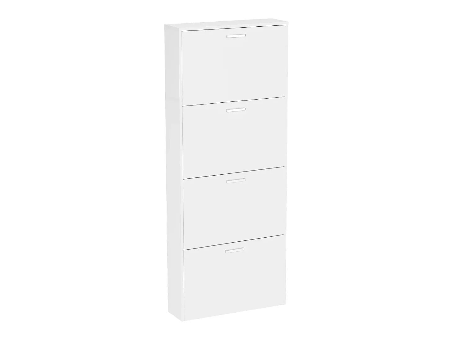 VCM Madeira Prateleira Kipper Sapato Sapato Sapato Sapato Tipper 4 Sulos L (Branco)