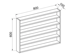 VCM prateleira pendurada | Dimensões aprox. A. 60 x L. 80 x P. 10 cm | Moderno e economizador de espaço | Prateleira de parede - Osado L (Branco / Carvalho Mel)