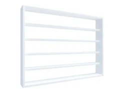 VCM prateleira pendurada | Dimensões aprox. A. 60 x L. 80 x P. 10 cm | Moderno e de poupança de espaço | Prateleira de parede - Osado L (Branco)