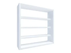 VCM prateleira pendurada | Dimensões aprox. A. 40 x L. 40 x P. 10 cm | Moderno e de poupança de espaço | Prateleira de parede - Osado S (Branco)