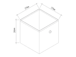 VCM Set of 4 Folding Box | Caixa dobrável Caixa de tecido | Caixa dobrável | Dimensões aprox. A. 28 x L. 27 x P. 27 cm | Regalbox - Boxas (Laranja)