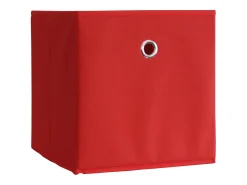 VCM Set of 4 Folding Box | Caixa dobrável Caixa de tecido | Caixa dobrável | Dimensões aprox. A. 28 x L. 27 x P. 27 cm | Prateleira - Boxas (Vermelho)
