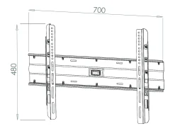 VCM Universal TV Wall Mount 32-70 polegadas até 45 kg | VESA até o máximo 600x400 | Suporte de TV com nível de água rígido | Fernseh Bracket WF120 (Preto)