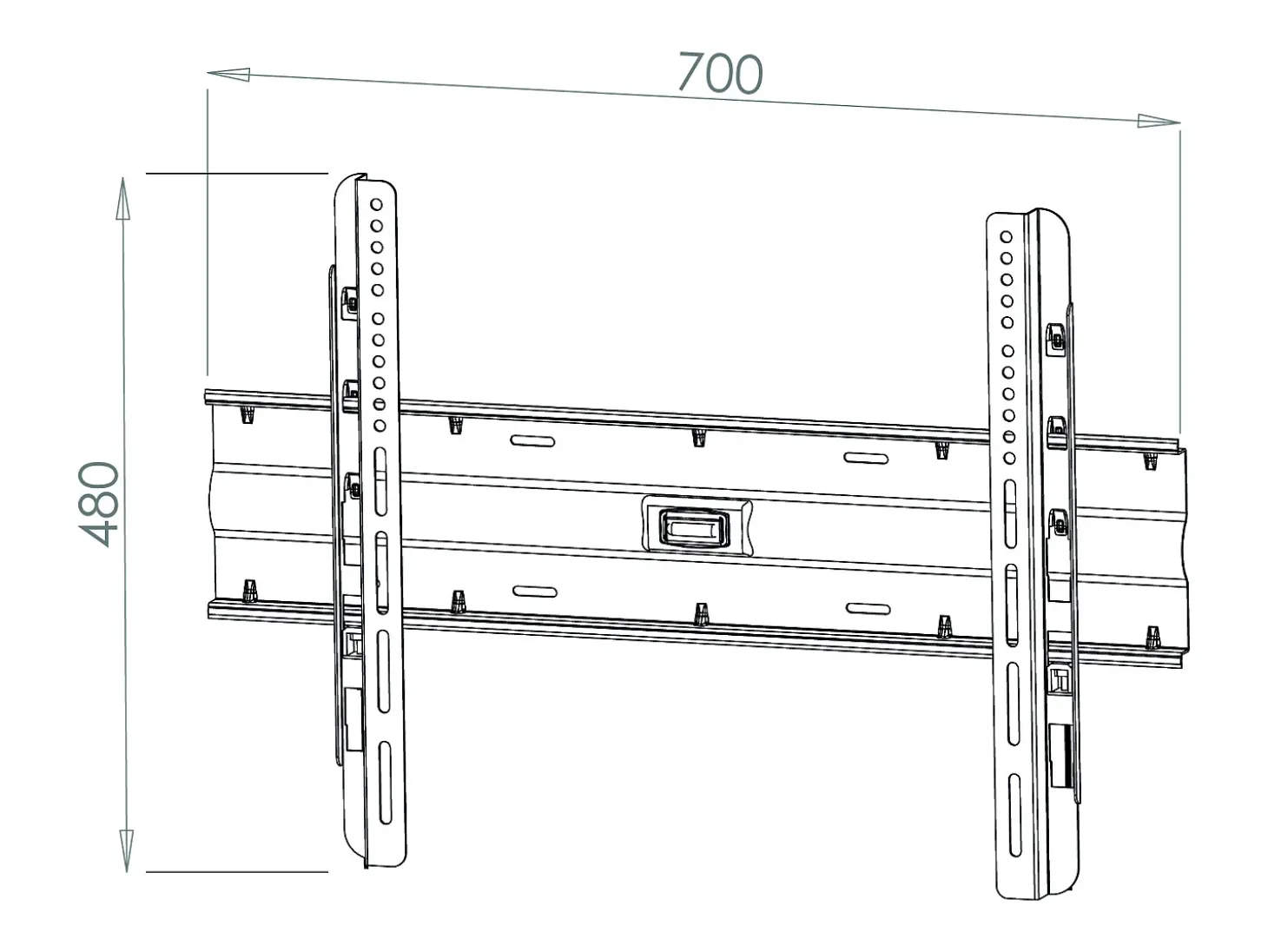 VCM Universal TV Wall Mount 32-70 polegadas até 45 kg | VESA até o máximo 600x400 | Suporte de TV com nível de água rígido | Fernseh Bracket WF120 (Preto)