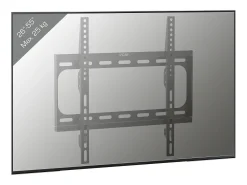 VCM Universal TV Wall Mount 26-55 polegadas até 25 kg | VESA até o máximo 400x400 | Suporte de TV com nível de água rígido | Fernseh Bracket FX400 (Preto)