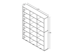 VCM Wood CD DVD Prateleira Estante Media Shelf Room Divider Decoração Prateleira Megosa M (Sonoma Oak)
