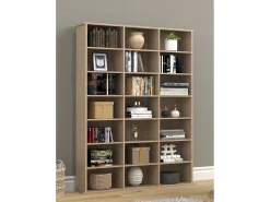 VCM Wood CD DVD Prateleira Estante Media Shelf Room Divider Decoração Prateleira Megosa M (Sonoma Oak)