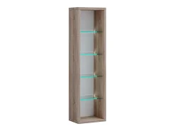 VCM Wood CD DVD Shelf | Estante | Armazenamento | Dimensões A. 77 x L. 21 x P. 14 cm | Stand Shelf - Rasato L (Sonoma Oak)