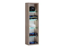 VCM Wood CD DVD Shelf | Estante | Armazenamento | Dimensões A. 77 x L. 21 x P. 14 cm | Stand Shelf - Rasato L (Sonoma Oak)