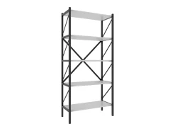VCM Wood Metal Storage Stand Prateleira Estante Decoração Livros Stand Shelf Insasi 5 (Branco)