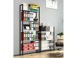VCM Wood Metal Storage Stand Prateleira Estante Decoração Livros Stand Shelf Flakos 5 (Branco)