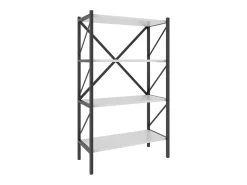VCM Wood Metal Storage Stand Prateleira Estante Decoração Livros Stand Shelf Insasi 4 (Branco)