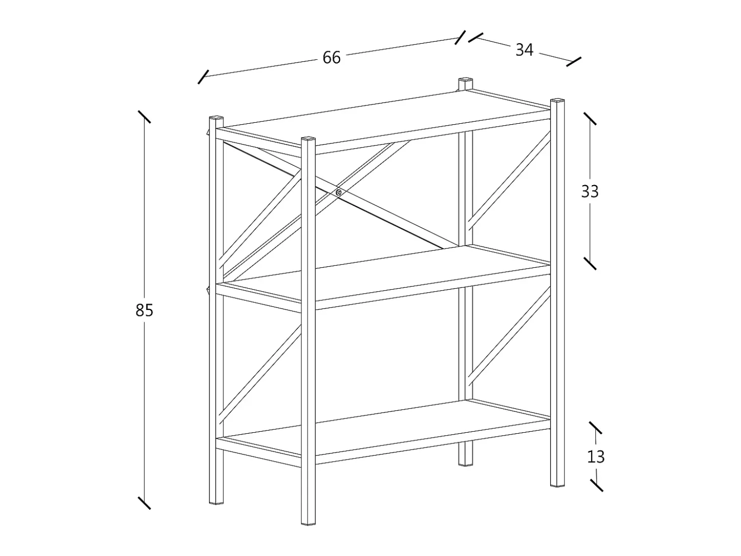 VCM Wood Metal Storage Stand Shelf Bookshelf Decoração Livros Stand Shelf Insasi 2 (carvalho de mel)
