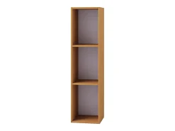 VCM Wood Records Shelf | Stand Shelf com 3 compartimentos para 100 Registros | Dimensões: A. 107 x L. 34 x P. 30 cm - Platto (Beech)