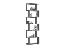 VCM Wood Room Divider Stand Shelf Bookshelf Decoração Livros 6 compartimentos Stand Shelf Palusa L (Anthracite)