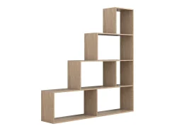 VCM Wood Stand Stair Shelf Stepped Shelf Shelf Room Divider Bookshelf Dubila L (Sonoma Oak)