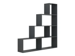 VCM Wood Stand Stair Shelf Stepped Shelf Shelf Room Divider Bookshelf Dubila L (Anthracite)