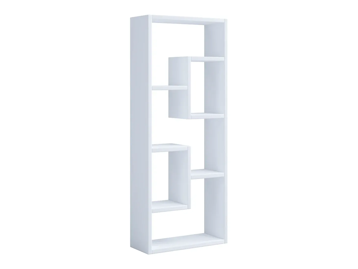 VCM Wood Storage | Bookcase | Dimensões A. 92 x L. 36 x P. 15 cm | Prateleira de mídia | divisória de quarto chique | Prateleira de suporte - Vilo (Branco)