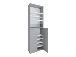 VCM XL Madeira Grande Sapato Gabinete Prateleira Grandes Botas BoardFurniture Lona 10 Compartimentos (Cinza)