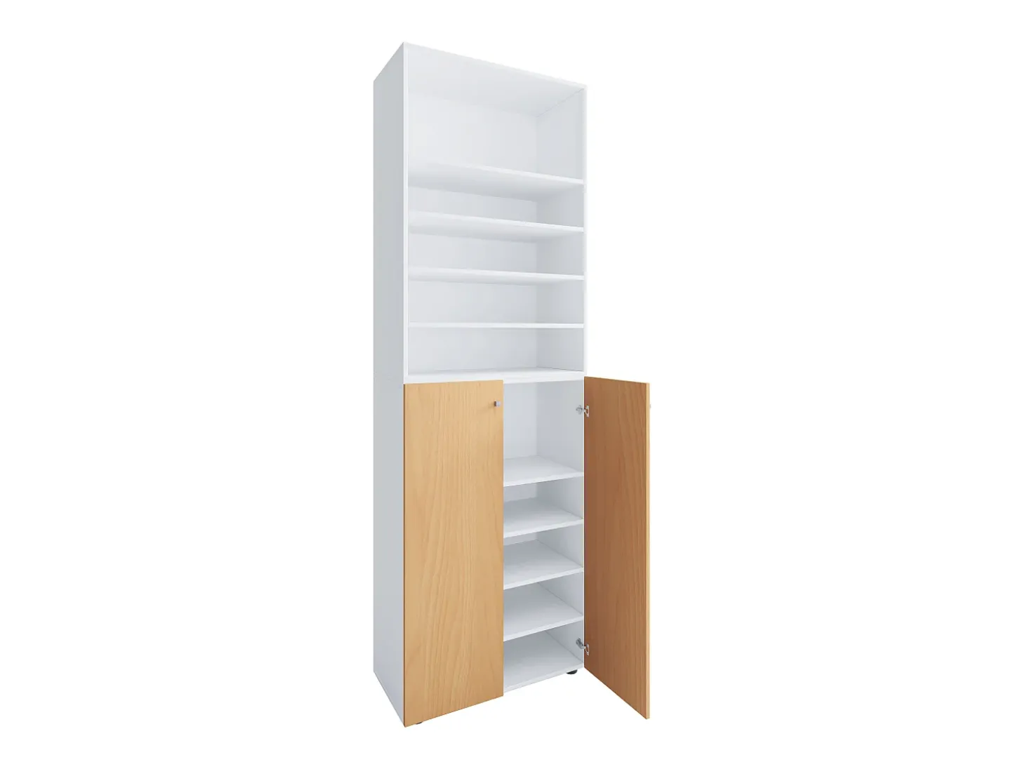 VCM XL Madeira Grande Sapato Gabinete Prateleira Botas Grandes BoardFurniture Lona 10 compartimentos (Branco / Faia)
