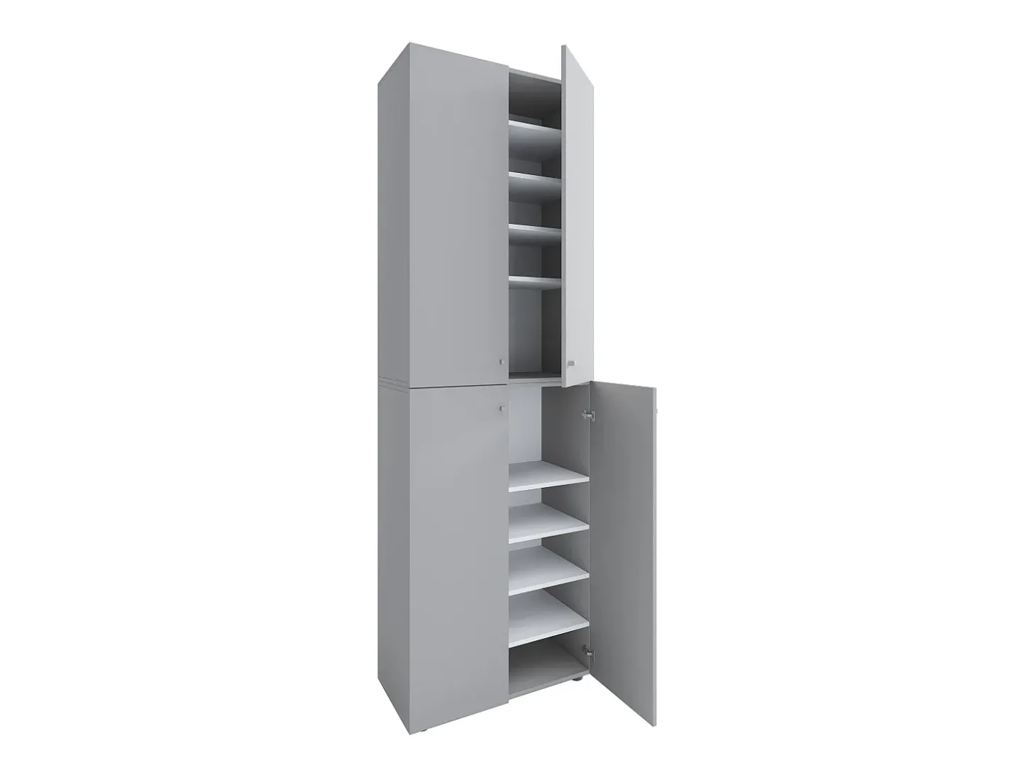 VCM XL Madeira Grande Sapato Gabinete Prateleira Botas Grandes BoardFurniture Lona 10 Compartments Turning Doors (Cinza)