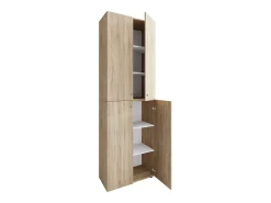 VCM XL Madeira Grande Sapato Armário Prateleira Grandes Botas Mobiliário de Piso Lona 6 Compartimentos Turning Doors (Sonoma Oak)