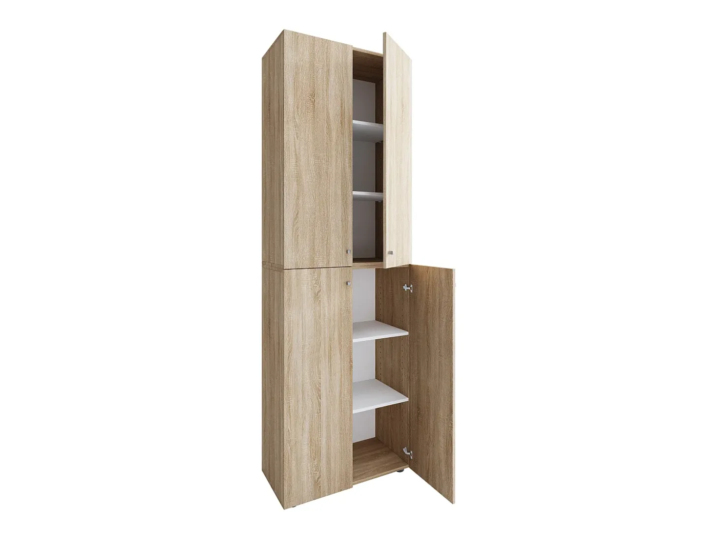 VCM XL Madeira Grande Sapato Armário Prateleira Grandes Botas Mobiliário de Piso Lona 6 Compartimentos Turning Doors (Sonoma Oak)
