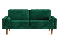Veludo verde e sofá de veludo sólido - 3 lugares - carga máxima 300kg - 176x78x85cm