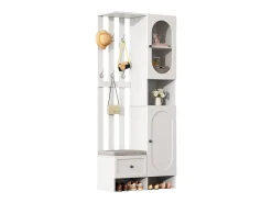 Vestiário com 2 roupeiros - 85 x 33,5 x 200 cm - conjunto de roupeiro + sapateira - aglomerado - branco