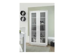 Vitrina 2 portas, coleção CREAM, cor branca laqueada brilhante.
