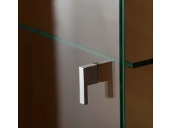 Vitrina de 1 porta com abertura à esquerda, incluindo LED Teo White e Wood
