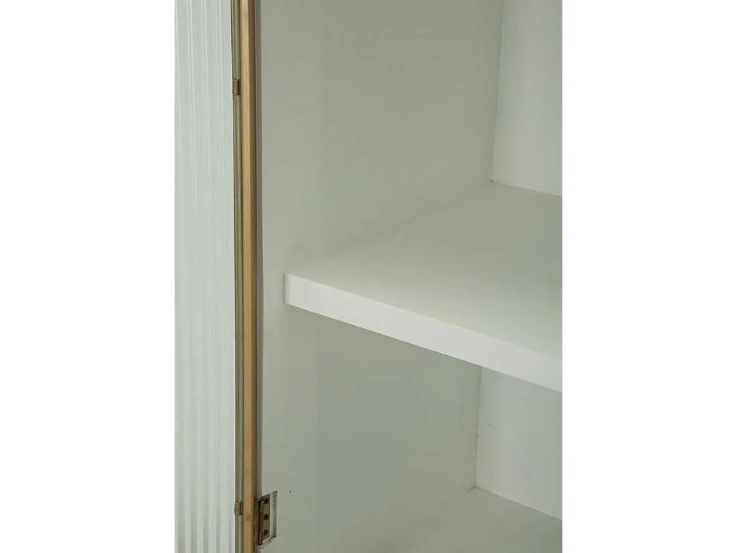 Vitrina de zibelina, Aparador expositor, Vitrina multiusos, Aparador de sala, 85x40 h160 cm, Branco e Castanho