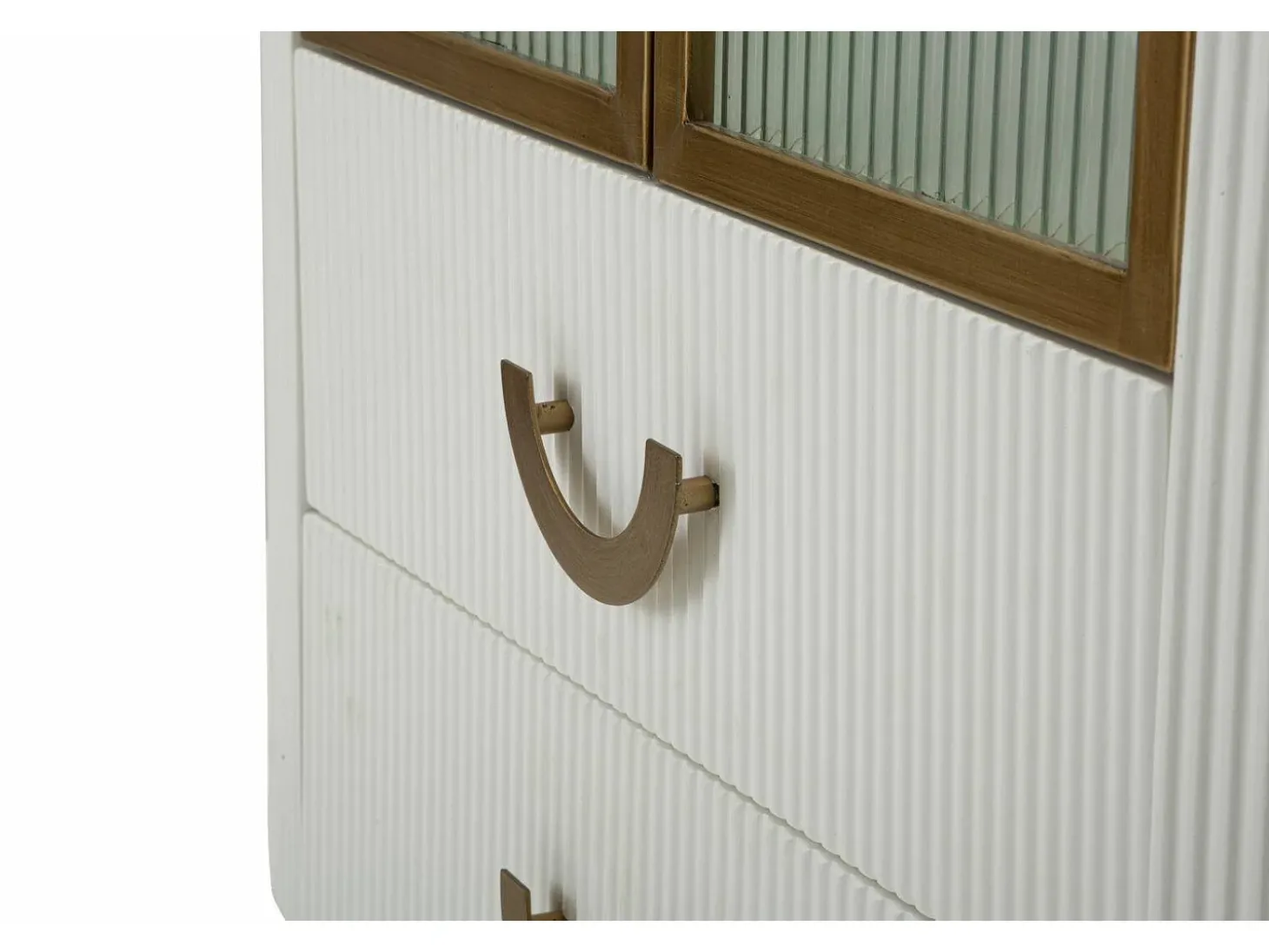 Vitrina de zibelina, Aparador expositor, Vitrina multiusos, Aparador de sala, 85x40 h160 cm, Branco e Castanho