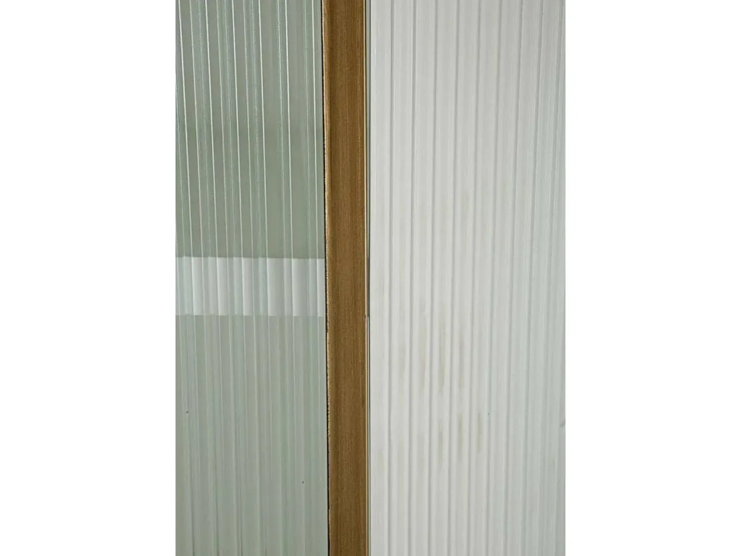 Vitrina de zibelina, Aparador expositor, Vitrina multiusos, Aparador de sala, 85x40 h160 cm, Branco e Castanho