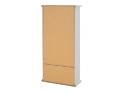 Vitrina Dvatt, Aparador expositor, Vitrina multiusos, Aparador sala, 96x42 h201 cm, Branco