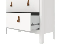 Vitrina Dvecch, Aparador expositor, Vitrina multiusos, Aparador sala, 78x33 h199 cm, Branco
