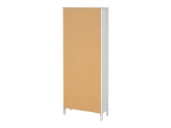 Vitrina Dvecch, Aparador expositor, Vitrina multiusos, Aparador sala, 78x33 h199 cm, Branco