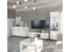 Vitrina LED de 1 porta Ruben White