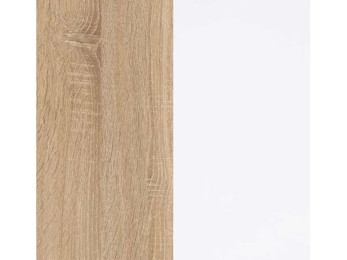 Vitrina Lira Blanco Artik (Blanco Mate) - Roble Canadian