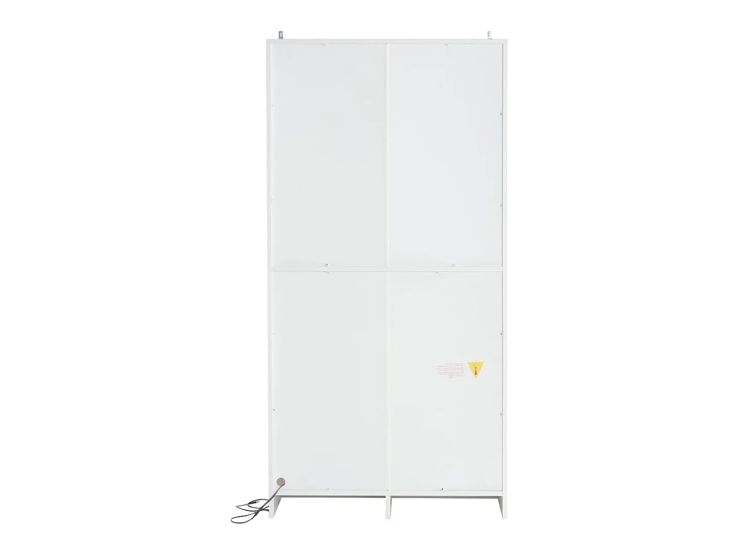 Vitrina moderna com luzes LED em 16 cores - H 160 cm - 2 portas com prateleiras removíveis - Transparente