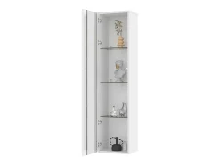 Vitrine 40×29×170 cm - iluminação LED multicolor com controle remoto - divisórias de vidro - branco