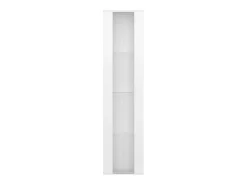 Vitrine 40×29×170 cm - iluminação LED multicolor com controle remoto - divisórias de vidro - branco