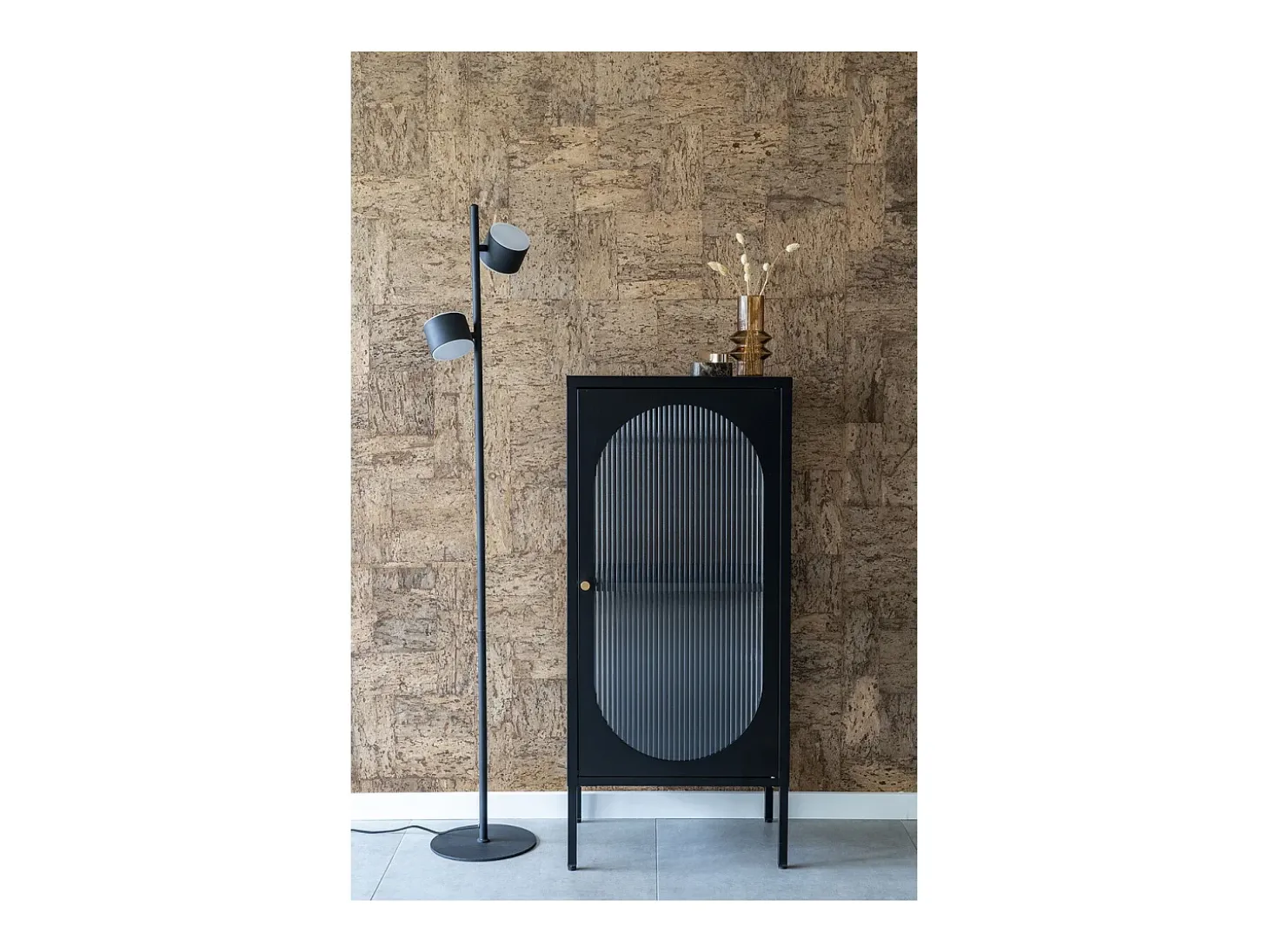 Vitrine Adelaide, Preto, 35x50x110 cm, Kendra Home