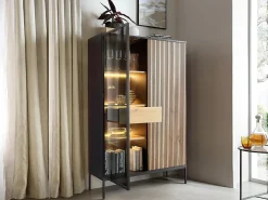 Vitrine AMBIHOME ANNA 01 - Carvalho Wotan, C104xA166xP39cm