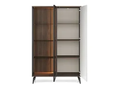 Vitrine AMBIHOME RAVEN - Caxemira/Noz, C103xP39xA162cm