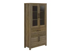 Vitrine Armario 4 Portas DN, Branco 180x90cm