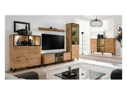 VITRINE baixa TINO + LED. Móvel decorativo estilo escandinavo, design para a sua sala de estar.